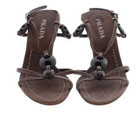 Denim Delight: Sandals With Pearls By Prada 